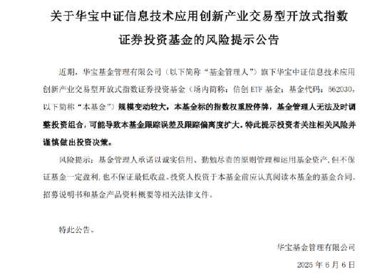 逐“(💨)光”而行？信创新晋“吸金大户”，562030叒现天量，基金公司紧急提示风险！金融科技突然变脸，什么原因(🤱)